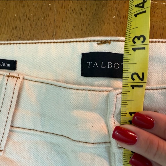 Talbots Everyday Relaxed Jean Cream 12 - Picture 6 of 7
